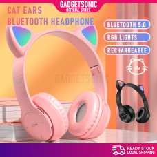 P47M Bluetooth Headphone Wireless Cute Cat Ear Headset Kids Earphone