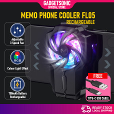 MEMO Phone Cooler FL05 Mobile Gaming Cooling Fan Radiator Handphone Game Kipas Penyejuk Telefon Bimbit