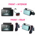 A68 Car Recorder Dashcam 1080P Dual Lens Front & Rear / Inside Cabin Dash Cam Night Vision Driving Camera