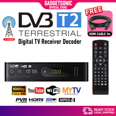 MYTV Decoder DVB T2 Dekoder Myfreeview DVBT2 HDTV Digital TV Receiver Tuner Malaysia Freeview Antenna