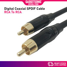 RCA To RCA Digital Coaxial SPDIF Cable For Stereo Music Soundbar Home Theatre Amplifier Audio System