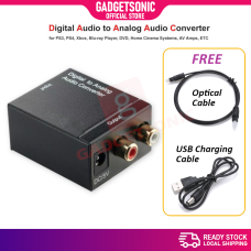 Toslink Optical Coaxial SPDIF Digital To Analog Stereo Audio Converter
