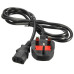 UK 3-Pin 250V Power Cord 1.5M Cable For Desktop Computer LCD Monitor