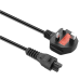 UK 3-Pin 250V Power Cord 1.5M Cable For Laptop Notebook LCD Monitor