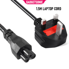 UK 3-Pin 250V Power Cord 1.5M Cable For Laptop Notebook LCD Monitor